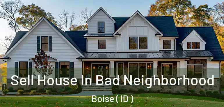  Sell House In Bad Neighborhood Boise ( ID )